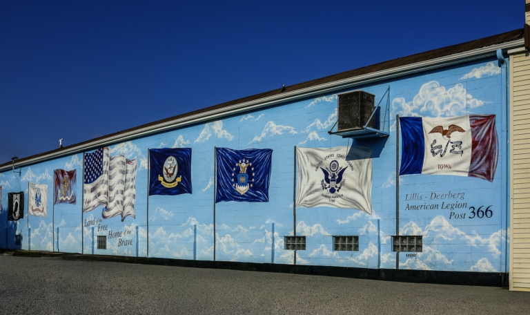 Painting on west side of American Legion