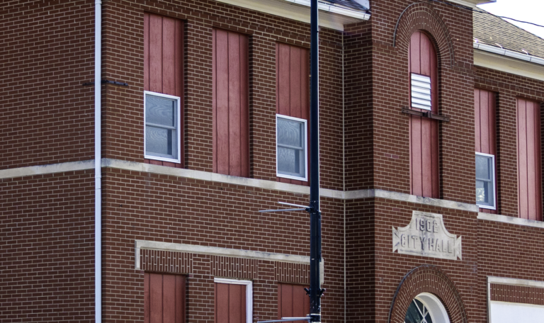 Portrait cropped photo of City Hall