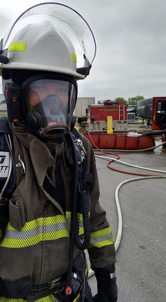 Firefighter in uniform