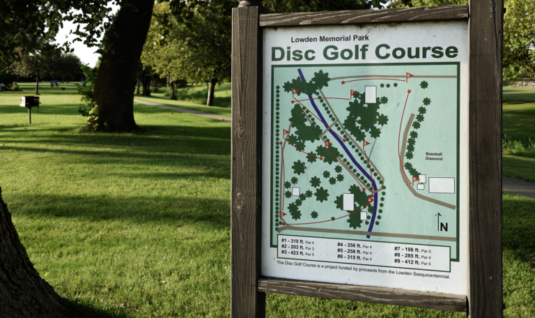 Disc golf course map