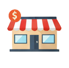 A small business front with awning