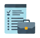 A form and a briefcase