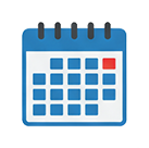 A calendar in month view
