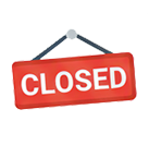 A closed sign