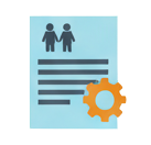 A form with a couple in the corner and a gear icon