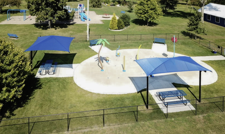 Splash pad drone view