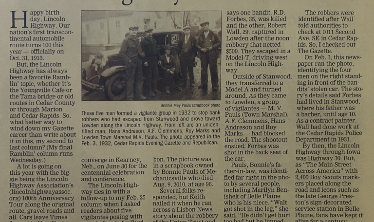 Lincoln Highway Shootout Article