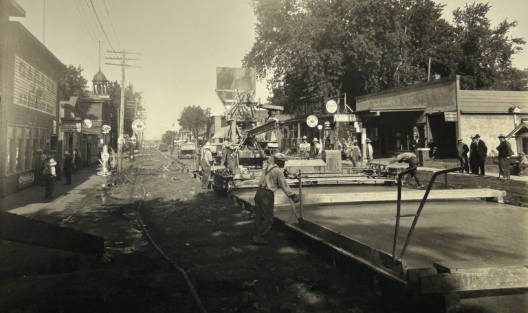 Paving Lincoln Highway 1927