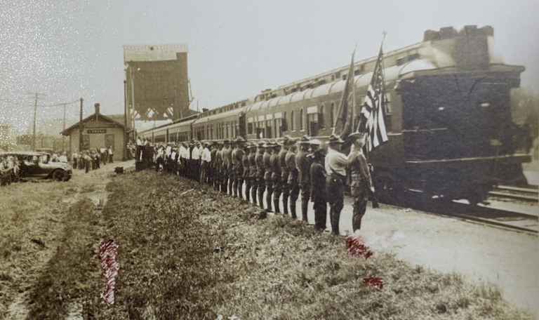 President Harding Funeral Train Coming through Lowden 1923